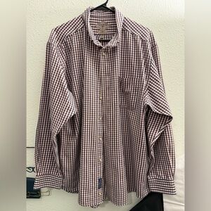 Bills Khakis Classic Blue Orange Checkered Button-Down Shirt Old Money Preppy